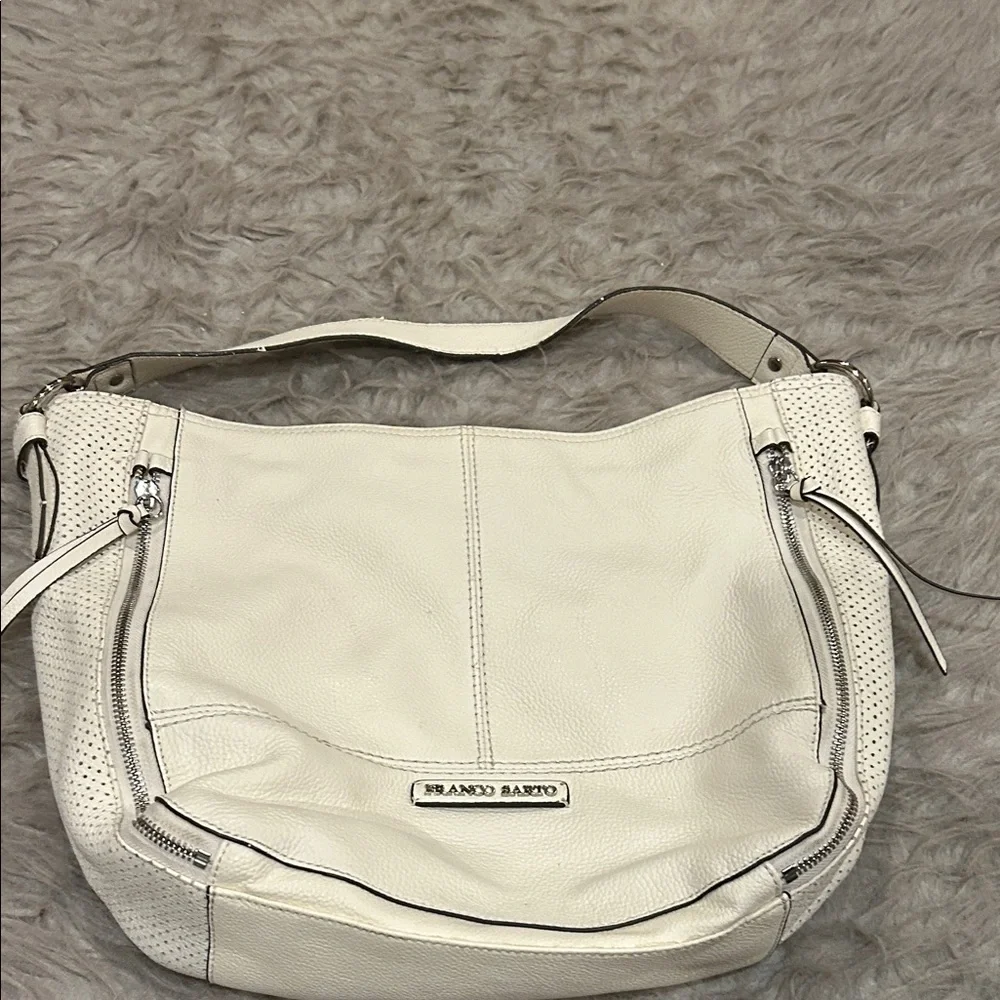 Franco‎ Sarto White Pleather Hobo Bag